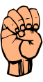 ASL letter E