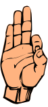 ASL letter F