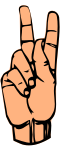 ASL letter K
