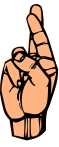 ASL letter R