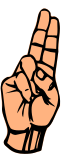 ASL letter U